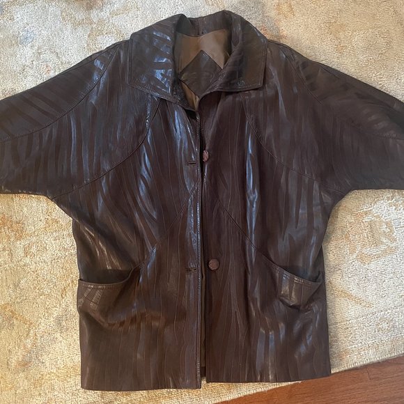 Vintage Italian leather jacket - M
